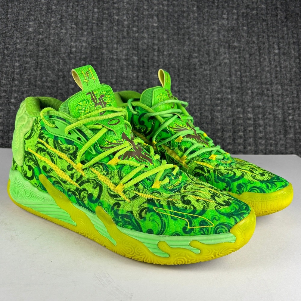 PUMA MB.03 LaMelo Ball Toxic Basketball Shoes Size 14 Green Gecko 379233-01